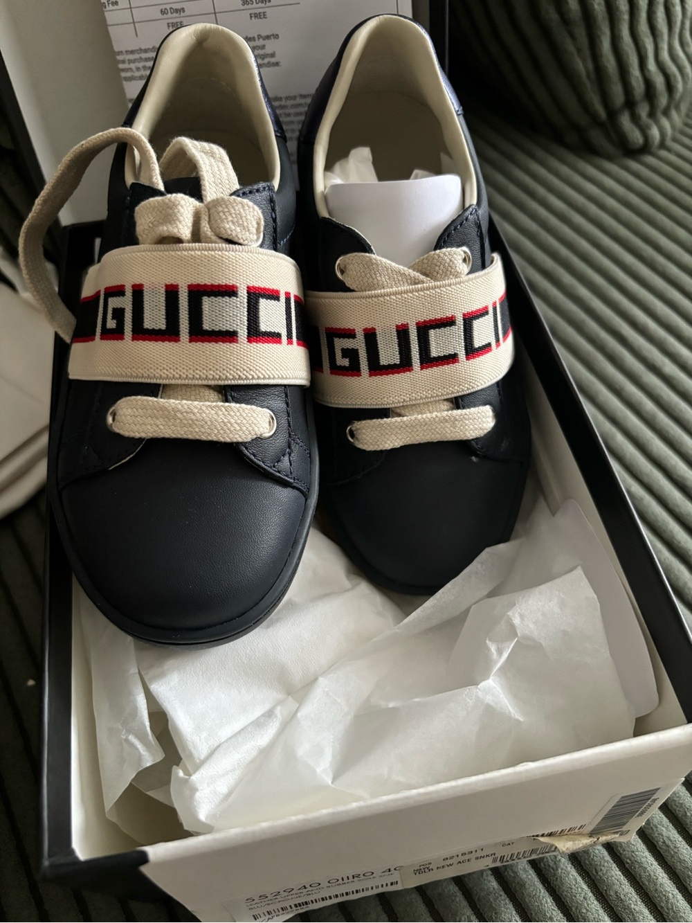 Gucci Kids Leather Sneakers